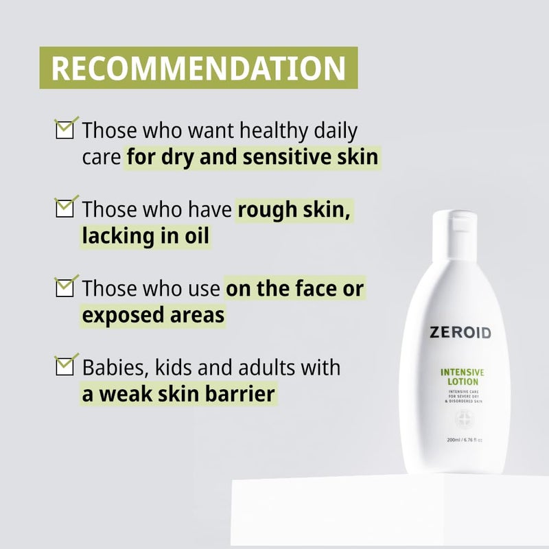 ZEROID | Intensive Lotion | Korean Body Care Moisturizer | Hand and Body Cream for Women and Men | Body Lotion for Dry and Sensitive Skin | Moisturizer for Extremely Dry Skin | 6.76 fl oz (200ml) - Image 5